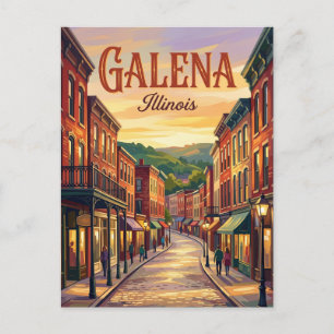 Main Street, Galena USA Postcard