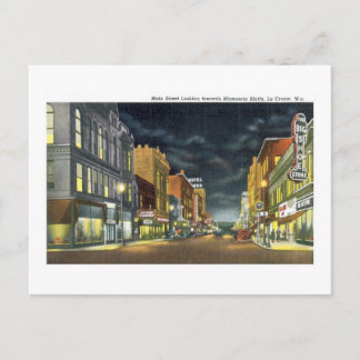 Main Street, La Crosse, Wisconsin Postcard
