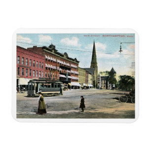 Main Street, Northampton, Massachusetts Vintage Magnet