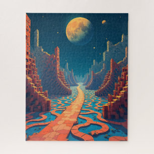 Main street on mars jigsaw puzzle