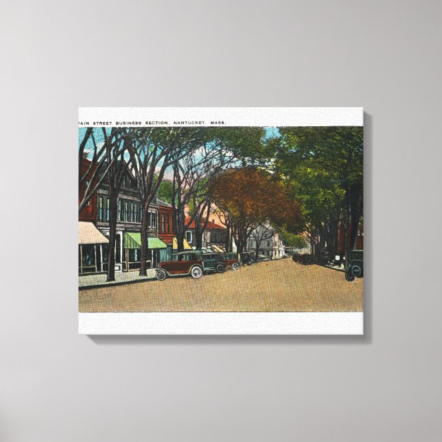 Main Street View of Business Section Canvas Print (Front)