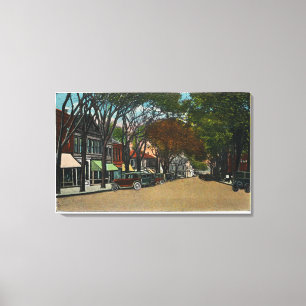 Main Street View of Business Section Canvas Print