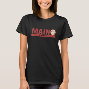 Main Vintage Softball Coach Team Retro Softball Pl T-Shirt