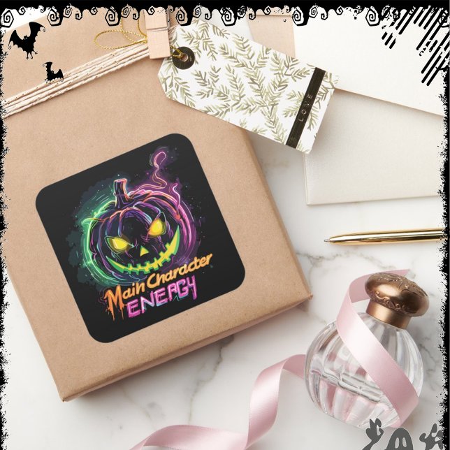 MainCharacterEnergy | ExDesigner | Halloween Square Sticker (Creator Uploaded)