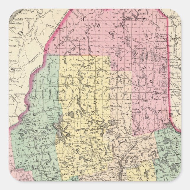 Maine 14 square sticker (Front)