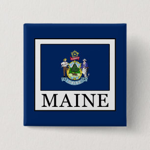 Maine 15 Cm Square Badge