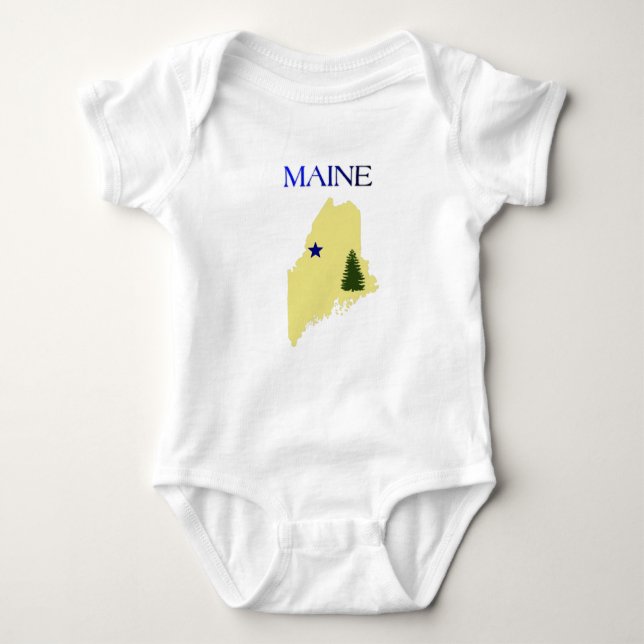 Maine (1901) flag baby bodysuit (Front)