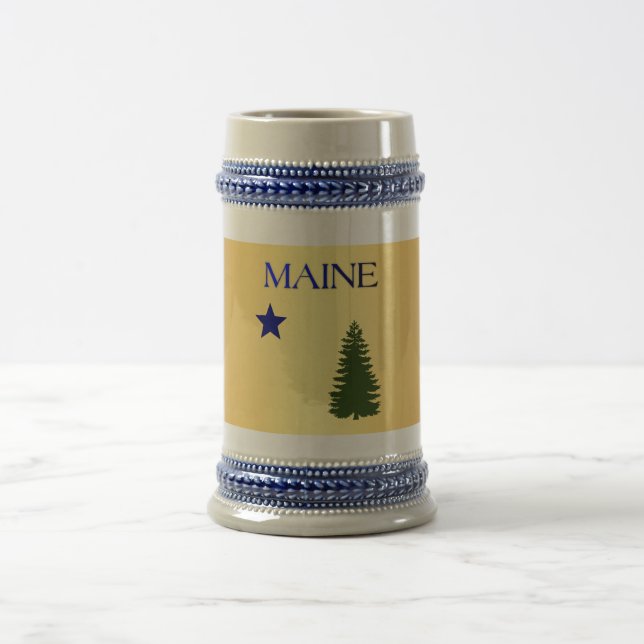 Maine 1901 flag beer stein (Center)
