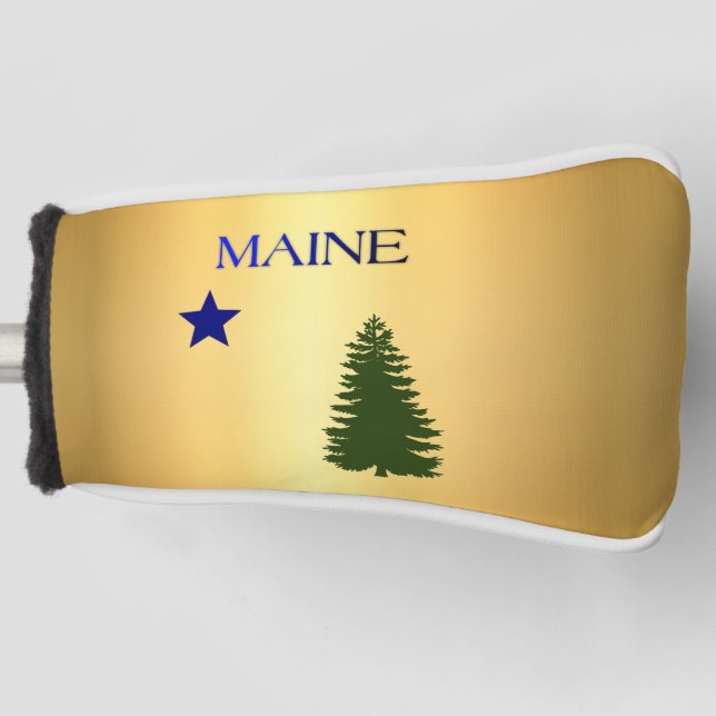 Maine (1901) flag golf head cover (Front)