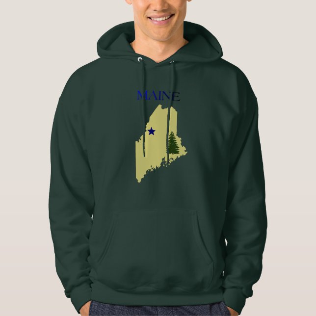 Maine 1901 flag hoodie (Front)