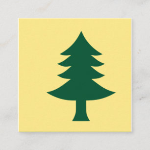 Maine 1901 State Flag Square Business Card