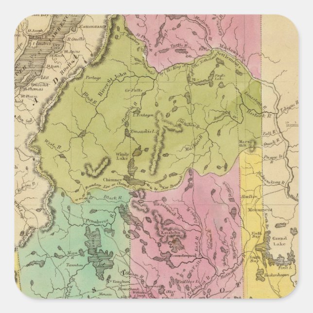 Maine 19 square sticker (Front)
