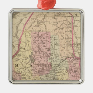Maine 3 metal tree decoration