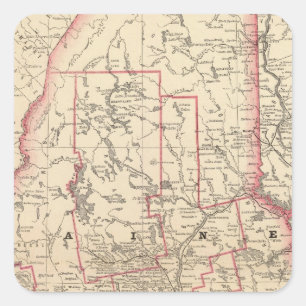 Maine 6 square sticker