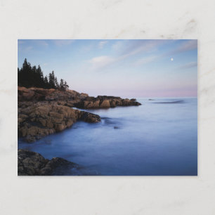 Maine, Acadia National Park, Moonset Postcard