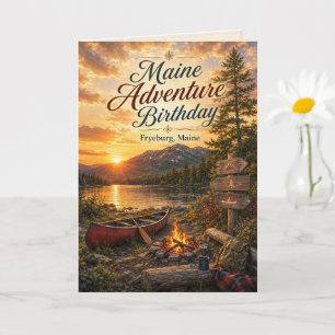 Maine Adventure Birthday Fryeburg Maine Greeting C Card