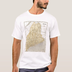 Maine Atlas Map T-Shirt