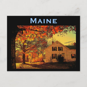 Maine Autumn Postcard