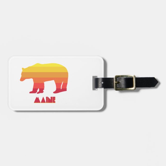 Maine Bear Luggage Tag (Front Horizontal)