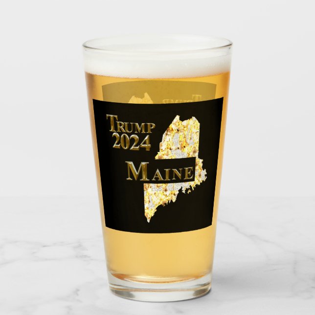 MAINE BEER GLASS (Front Filled)