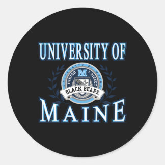 Maine Black Bears Laurels Classic Round Sticker
