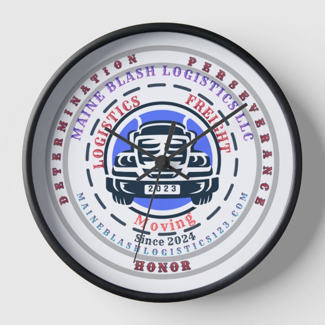 MAINE BLASH LOGISTICS CLOCK (Front)
