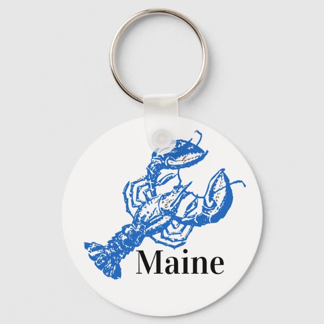 Maine, Blue Lobster Key Ring (Front)