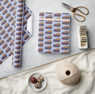 Maine Blueberry Pie Slice Piece Baking Baked Goods Wrapping Paper