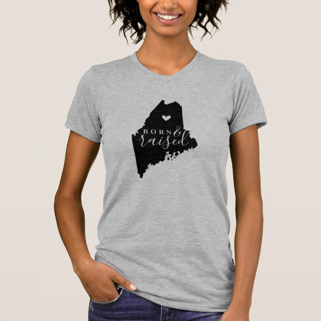 Maine Born and Raised State Tee (Front)