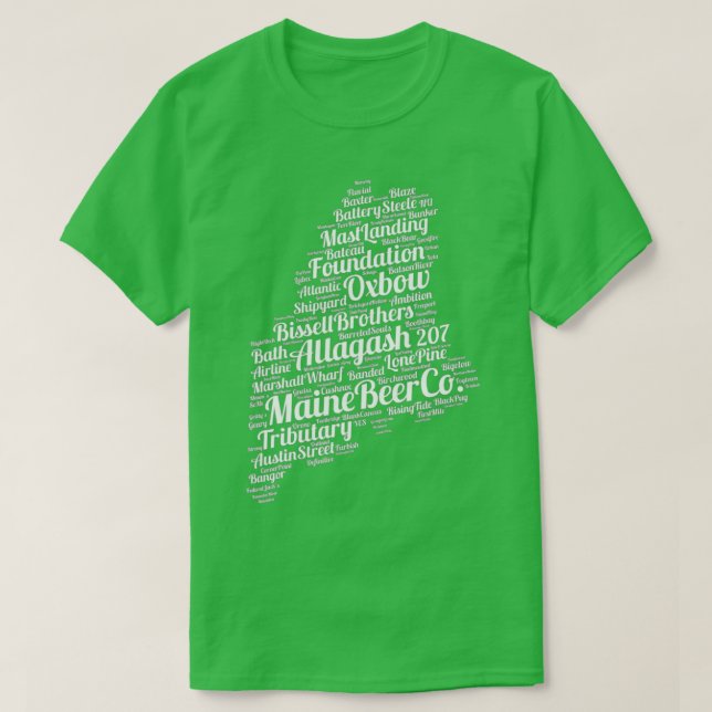 Maine Breweries  T-Shirt (Design Front)