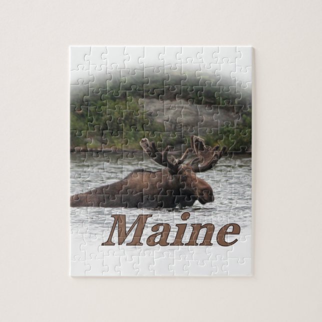 Maine Bull Moose Jigsaw Puzzle (Vertical)