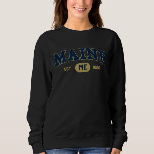 Maine Classic Collegiate Varsity Style COZY Maine Sweatshirt
