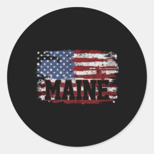 Maine Classic Round Sticker