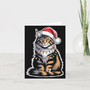 Maine Coon Cat Christmas Xmas Kitten Kitty Lover M Card