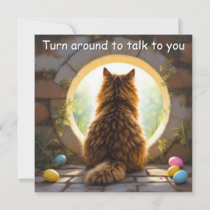 Maine Coon cat - Easter Holiday Card