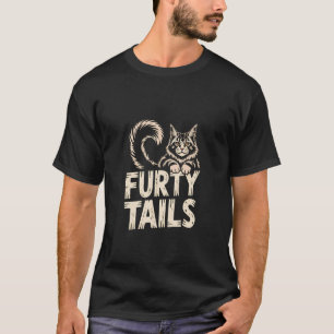 Maine Coon Cat Furry Tail Retro Feline Lover 1 T-Shirt
