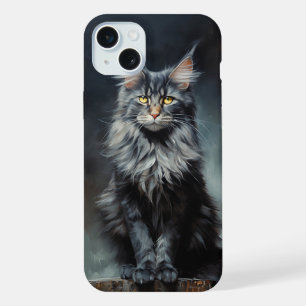 Maine Coon cat iPhone 15 Plus Case