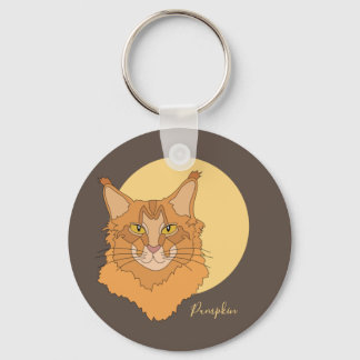 Maine Coon Cat Key Ring