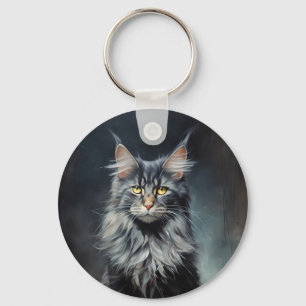 Maine Coon cat Key Ring