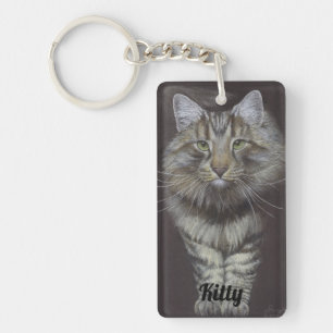 Maine Coon Cat Keychain