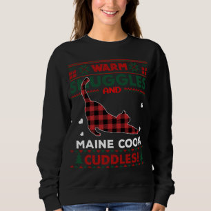 Maine Coon Cat Lover Cute Cat Xmas Ugly Christmas Sweatshirt