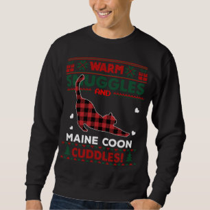 Maine Coon Cat Lover Cute Cat Xmas Ugly Christmas Sweatshirt