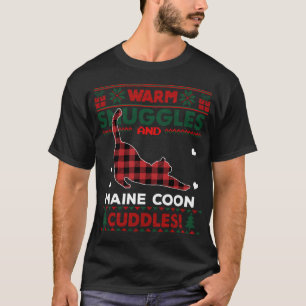 Maine Coon Cat Lover Cute Cat Xmas Ugly Christmas  T-Shirt