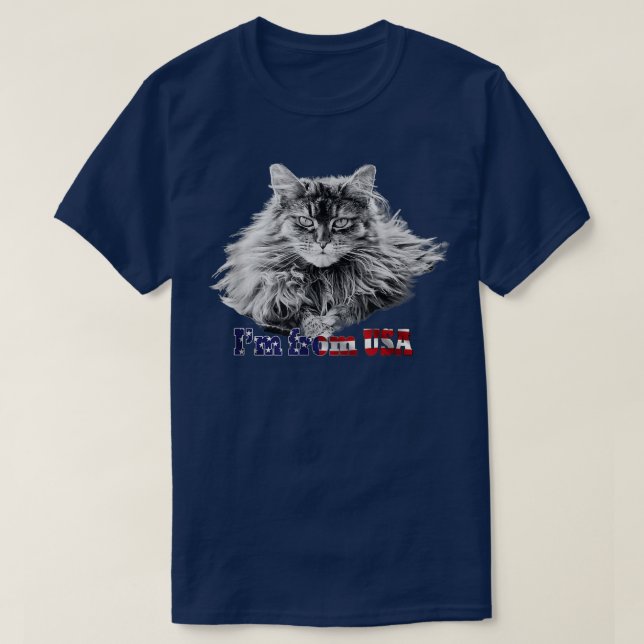 Maine Coon Cat Lover  T-Shirt (Design Front)