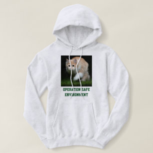 Maine Coon Cat On Ash Custom Green Text Pet Photo Hoodie