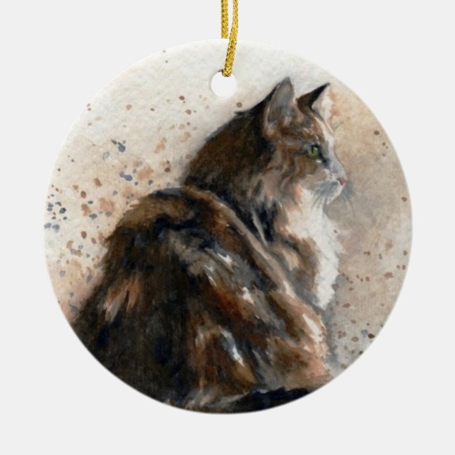 Maine Coon Cat Ornament (Front)