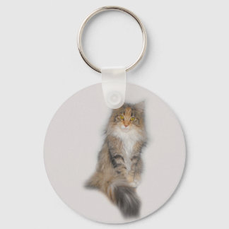 Maine Coon Cat - Patched Key Ring