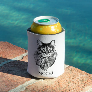 Maine Coon Cat Personalised Can Cooler