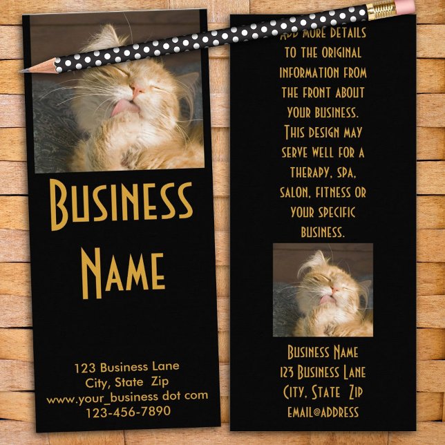 Maine Coon Cat Photograph Rack Card (Personalize the text, add your photo or keep the cat for a promotional business rack card design.)