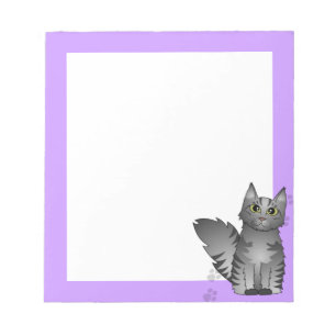 Maine Coon Cat - Silver Grey Tabby Notepad